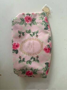 Estee Lauder x Ladurée Pink Floral Cosmetic Pouch